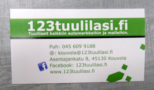 Käyntikortit 123 Tuulilasi