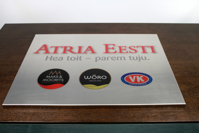 Atria Eesti kyltti Atria Eesti kyltti