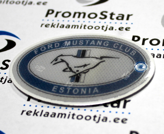 Ovaali muotoinen pehmoheijastin - Ford Mustang Club Ovaali muotoinen pehmoheijastin - Ford Mustang Club