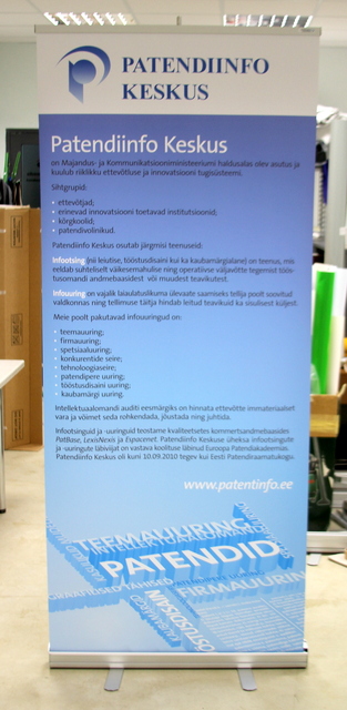 Patendiinfo Keskus Roll-UP Patendiinfo Keskus Roll-UP
