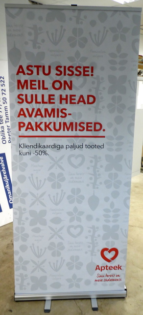 Classic Roll Up 850x2000 mm Südame Apteek Classic Roll Up 850x2000 mm Südame Apteek