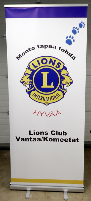 Classic Roll Up 850x2000 mm Lions Club Vantaa/Komeetat Classic Roll Up 850x2000 mm Lions Club Vantaa/Komeetat