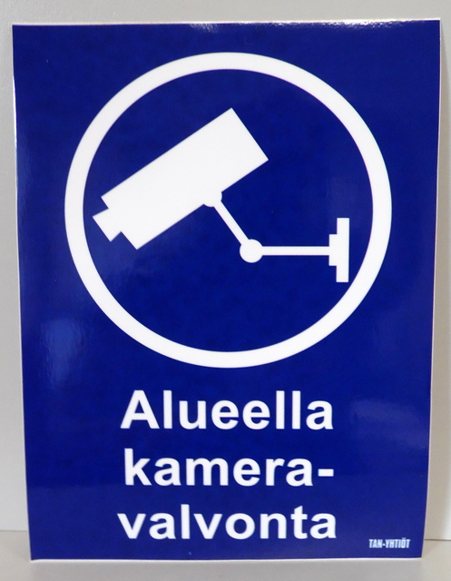 Varoitustarra Kameravalvonta Varoitustarra Kameravalvonta