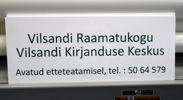 Tietokyltti Vilsandi Raamatukogu Tietokyltti Vilsandi Raamatukogu