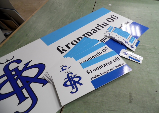 Mainoskyltti kronmarin Mainoskyltti kronmarin