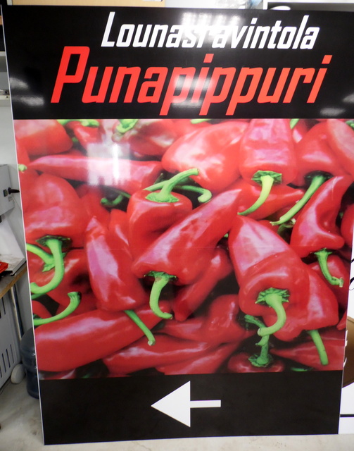 Mainoskyltti Lounasravintola Punapippuri Mainoskyltti Lounasravintola Punapippuri