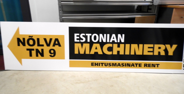 Ohjekyltti Estonian Machinery Ohjekyltti Estonian Machinery