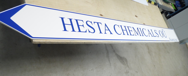 Ohjekyltti Hesta Chemicals Ohjekyltti Hesta Chemicals