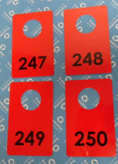 Värilliset narikkalaput numerolla Värilliset narikkalaput numerolla