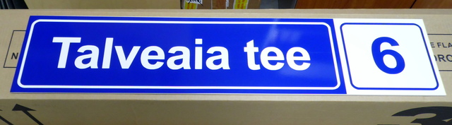 Ohjekyltti Talveaia tee Ohjekyltti Talveaia tee