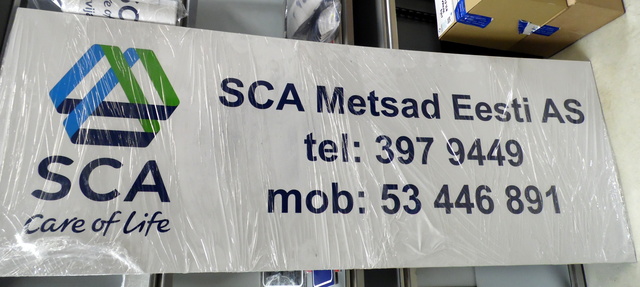 Mainoskyltti SCA Metsad Eesti AS