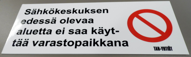 1mm PVC kyltti tarralla