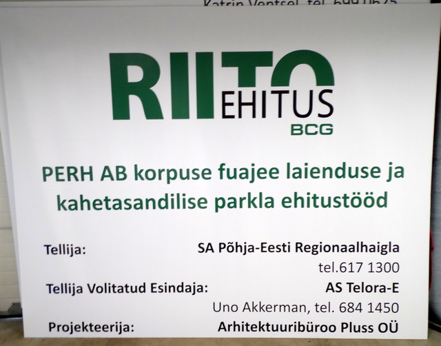 Rakennuskyltti Bip levystä Riito Ehitus