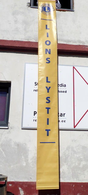 PVC kaksipuolinen bänneri Lions Lystit PVC kaksipuolinen bänneri Lions Lystit